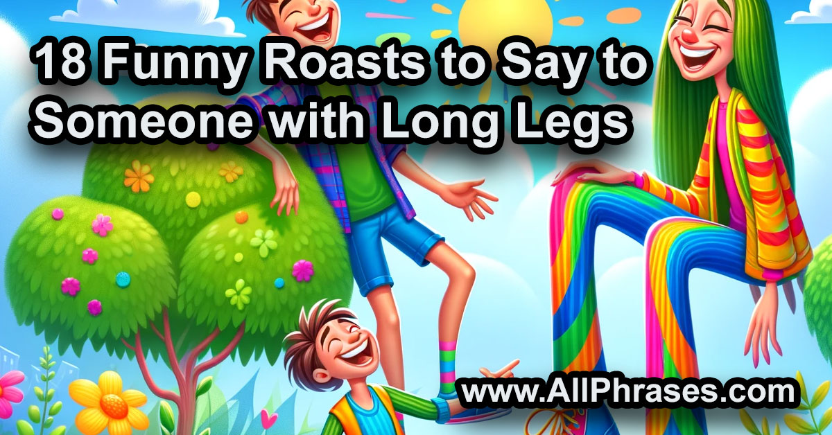 funny roasts to say to someone with long legs