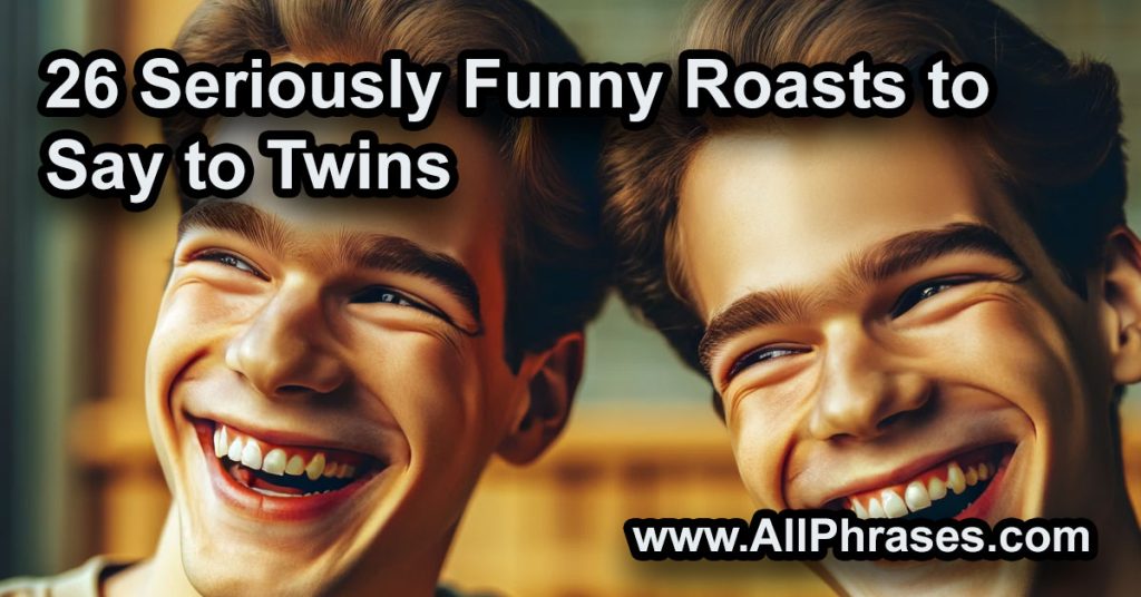 26 Seriously Funny Roasts to Say to Twins All Phrases