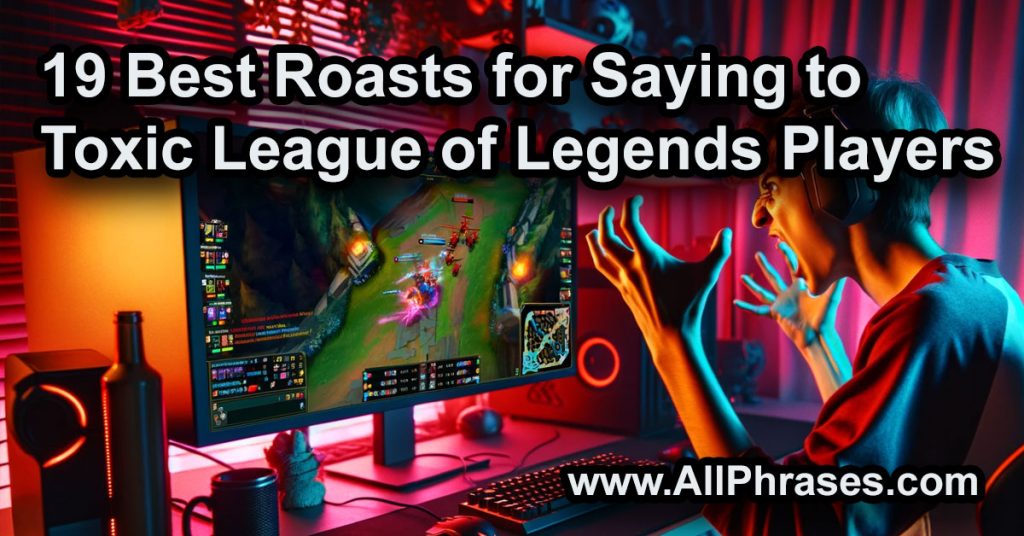 19 Best Roasts for Saying to Toxic League of Legends Players - All Phrases