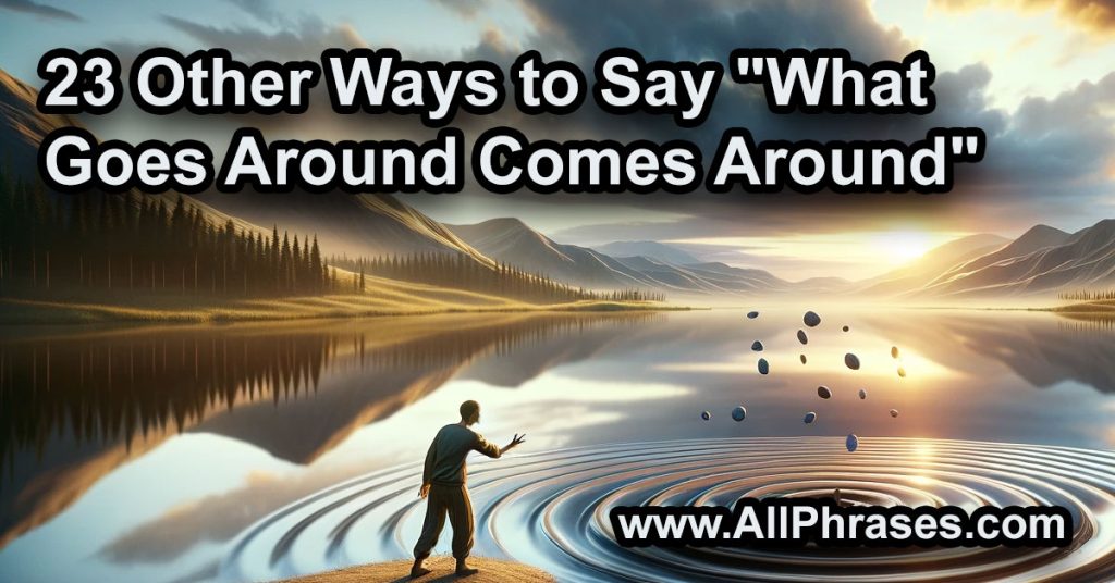 23 Other Ways To Say What Goes Around Comes Around All Phrases 23 Other Ways To Say What Goes Around Comes Around All Phrases